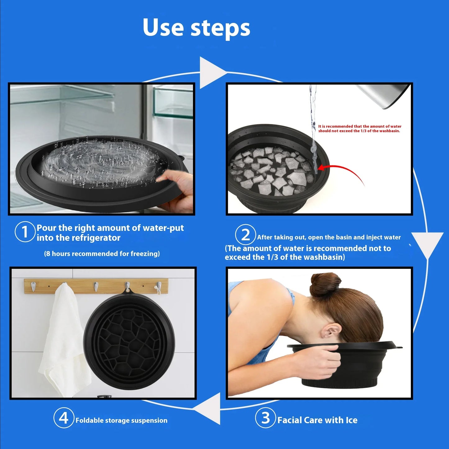 Facial Ice Bath Bowl – Cold Therapy Face Plunge | Tighten Pores, Reduce Puffiness & Get Glowing Skin at Home